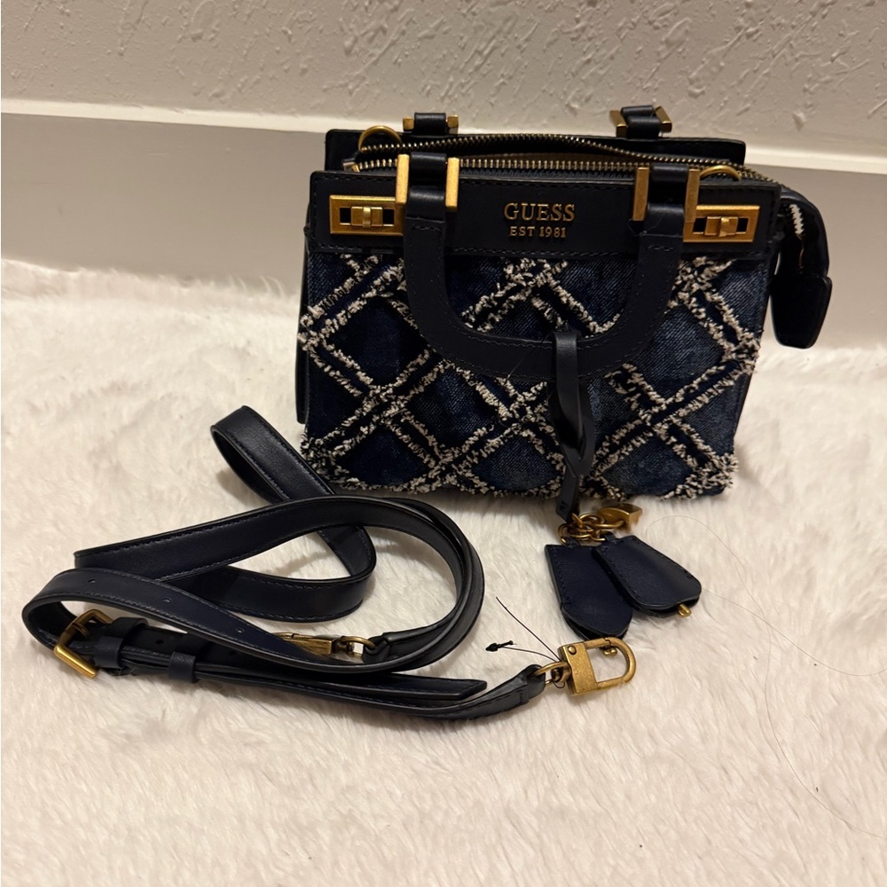 GUESS Black and Gold Mini Bag